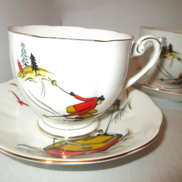 Skiing Sport Enthusiasts 1949 "Special Series" Limited Edition Lg teacup sets - Picture 4 of 8